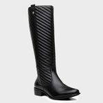 Bota Feminina Montaria Valentina em Couro Preto