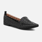 Mocassim Feminino Sara em Couro Preto