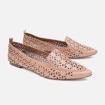 Mocassim Feminino Sara em Couro Nude