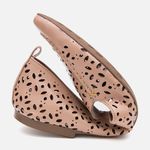Mocassim Feminino Sara em Couro Nude