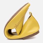 Mocassim Feminino Ana em Couro Amarelo