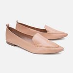 Mocassim Feminino Ana em Couro Nude