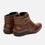 Bota Feminina Flat Chiara Em Couro Café 