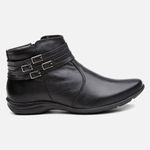 Bota Feminina Flat Chiara Em Couro Preto 