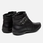 Bota Feminina Flat Chiara Em Couro Preto 