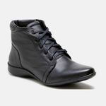 Bota Feminina Flat Martina Em Couro Preto 