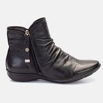 Bota Feminina Flat Helena Em Couro Preto 
