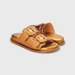 Sandália Papete Feminina Clarisse Confort Bronze