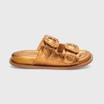 Sandália Papete Feminina Clarisse Confort Bronze