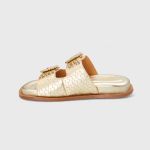 Sandália Papete Feminina Clarisse Confort Ouro Light
