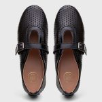 Sapatilha Feminina Eliza em Couro dobrável Preto