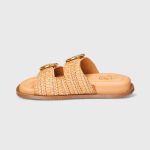 Sandália Papete Feminina Maia em Ráfia Nude