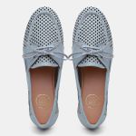 Mocassim Feminino Olívia em Couro Blue