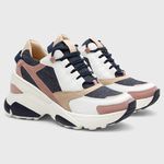 Tênis Feminino Zoe Branco/Marinho/Nude 