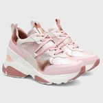 Tênis Feminino Plataforma Eloá Off/Nude/Cobre 