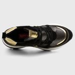 Tênis Feminino Plataforma Eloá Preto/Dourado 