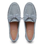 Mocassim Feminino Olívia em Couro Blue