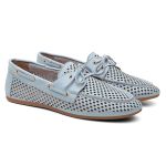 Mocassim Feminino Olívia em Couro Blue