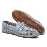 Mocassim Feminino Olívia em Couro Blue