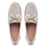 Mocassim Feminino Olívia em Couro Off White