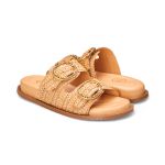 Sandália Papete Feminina Maia em Ráfia Nude