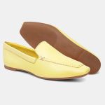 Mocassim Feminino Daniela em Couro Lemon