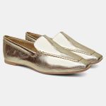 Mocassim Feminino Daniela em Couro Ouro