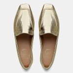 Mocassim Feminino Daniela em Couro Ouro