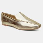 Mocassim Feminino Daniela em Couro Ouro