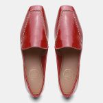 Mocassim Feminino Daniela em Couro Vermelho