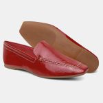 Mocassim Feminino Daniela em Couro Vermelho