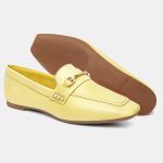 Mocassim Feminino Mara em Couro Lemon