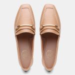 Mocassim Feminino Mara em Couro Caramelo