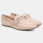Mocassim Feminino Mara em Couro Nude
