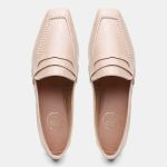 Mocassim Feminino Alice em Couro Nude
