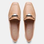 Mocassim Feminino Rita em Couro Caramelo