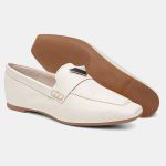 Mocassim Feminino Rita em Couro Off White