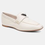 Mocassim Feminino Rita em Couro Off White