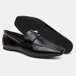 Mocassim Feminino Rita em Couro Preto