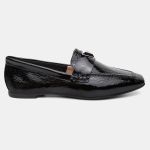 Mocassim Feminino Rita em Couro Preto