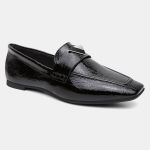 Mocassim Feminino Rita em Couro Preto