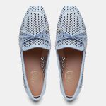 Mocassim Feminino Laura em Couro Blue