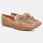 Mocassim Feminino Laura em Couro Caramelo