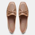 Mocassim Feminino Laura em Couro Caramelo