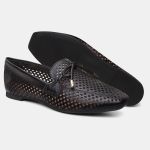 Mocassim Feminino Laura em Couro Preto