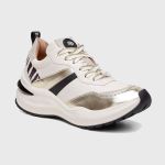 TENIS SNEAKER LYZ Branco/Dourado/Zebra