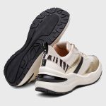 TENIS SNEAKER LYZ Branco/Dourado/Zebra