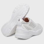 TENIS SNEAKER NINA BRANCO/PRATA