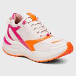 TENIS SNEAKER NINA Branco/Coral/Pink 