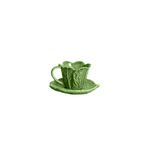 Conjunto 6 Xicaras Cafe C/ 6 Pires Couve Verde Cristina